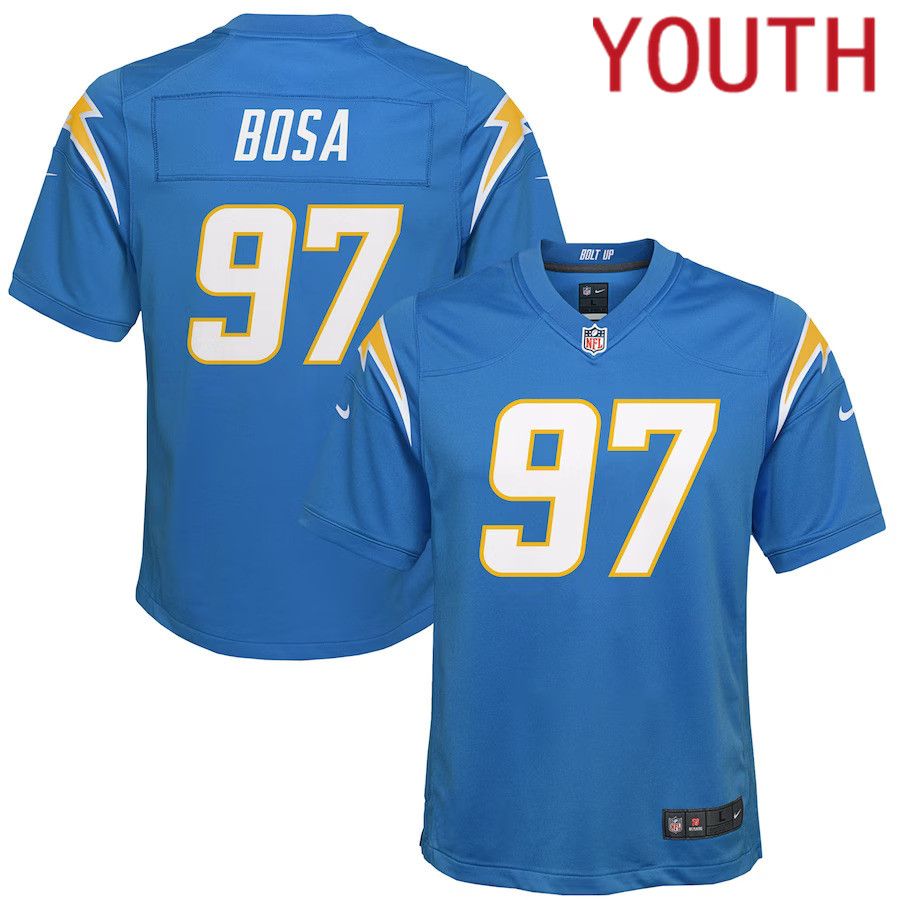 Youth Los Angeles Chargers #97 Joey Bosa Nike Powder Blue Game NFL Jersey->youth nfl jersey->Youth Jersey